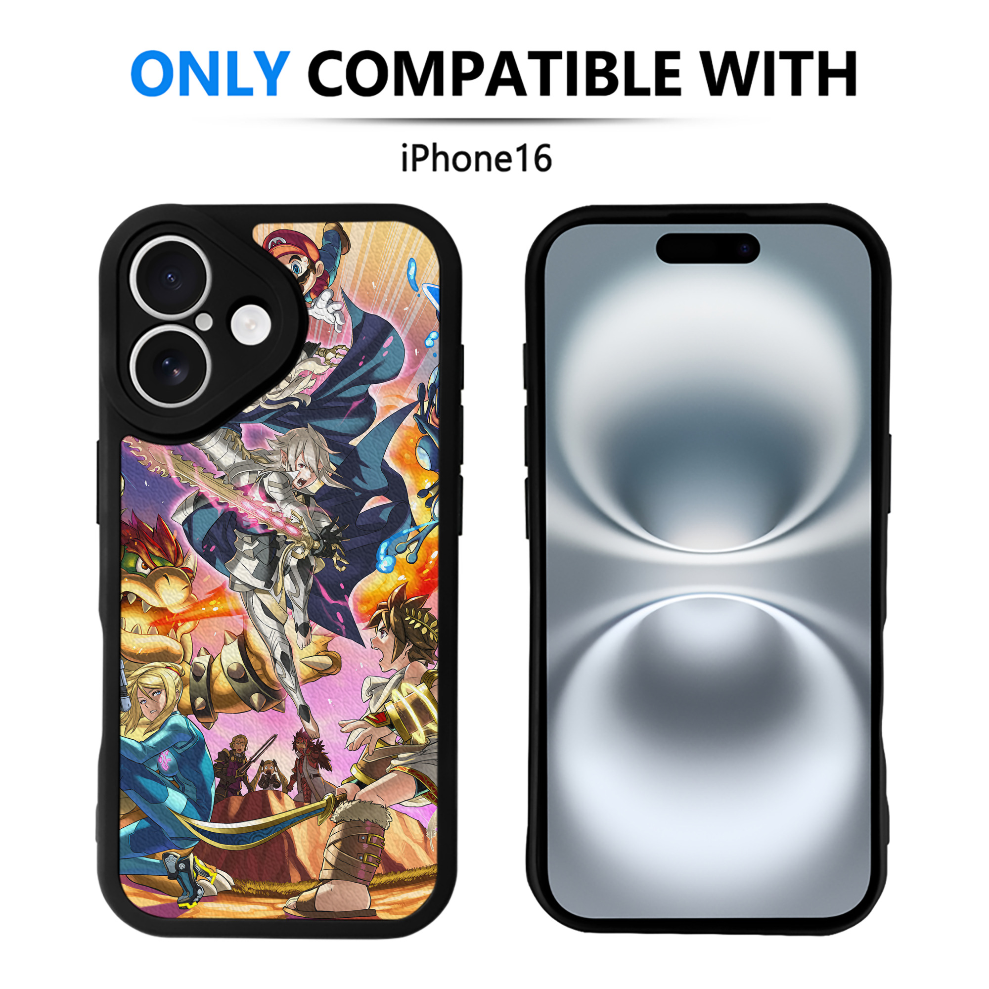 （画像用） ポケットモンスター Pokémon 【iPhone 16シリーズ対応】シリコンスマホケース（レザー調） 材質：シリコン